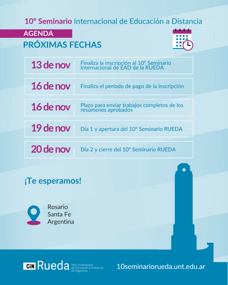 AGENDA fechas importantes